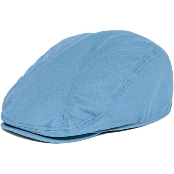 BOTVELA Men Cotton Twill Newsboy Flat Ivy Driving Hat Fitted Cap - Picture 1 of 8